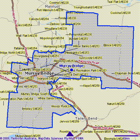 Murray Bridge Map